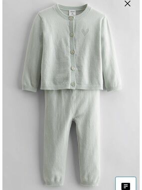 Nordstrom Baby 6 months Pointelle Heart Cardigan & Sweater Pants Set